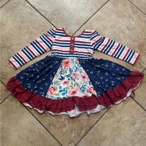 cheeky plum Red and White Lined Fabric Pouch